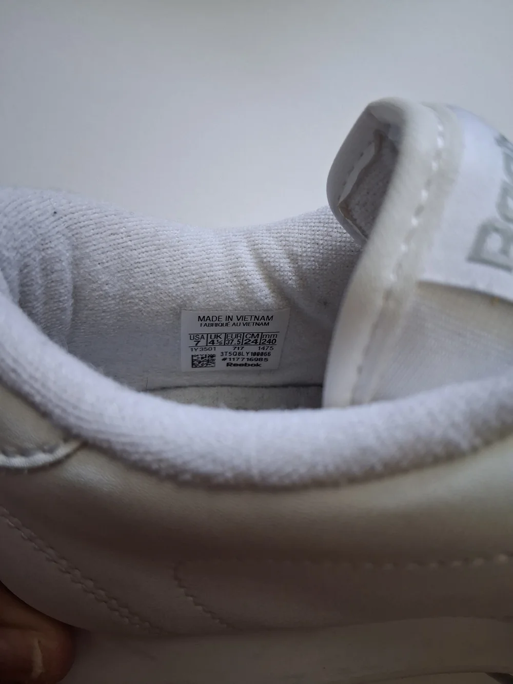 Reebok White Athletic Shoes